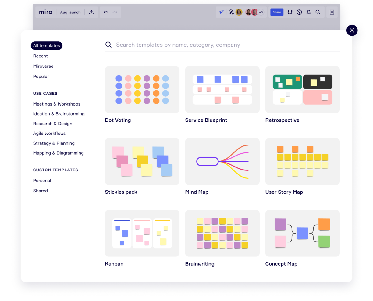 Miro screenshot - 10 Best Mind Mapping Software For Teams In 2026