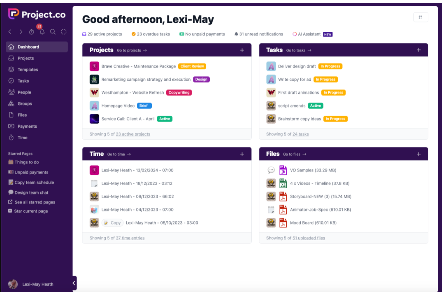 Project.co screenshot - 37 Best Agency Management System Tools Reviewed For 2026