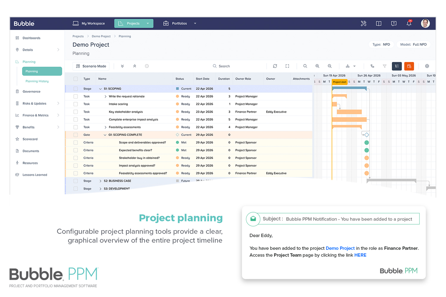 Bubble PPM screenshot - 26 Best Enterprise Project Portfolio Management Tools 2026