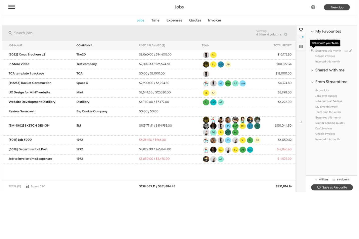 Screenshot Of Streamtime Reporting