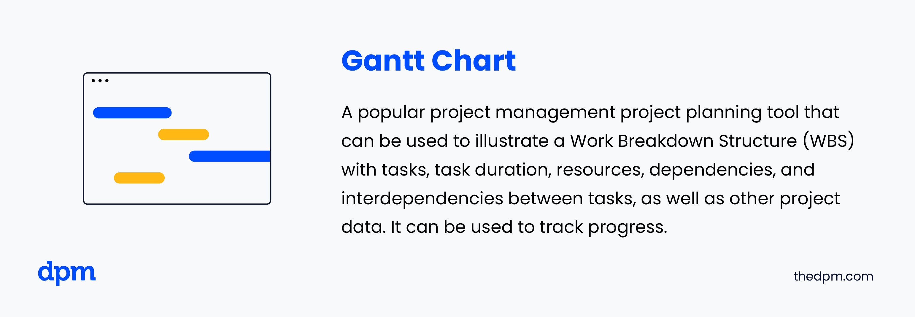 illustration of a gantt chart with a definition
