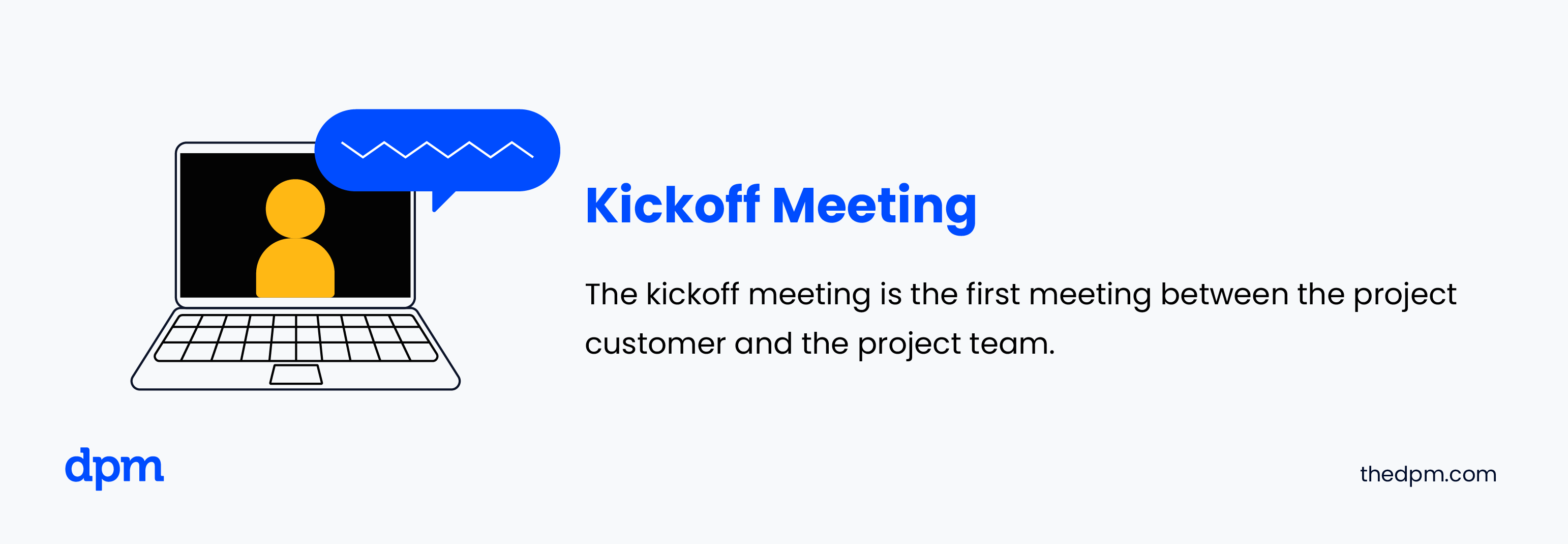 illustration of a kickoff meeting with a definition