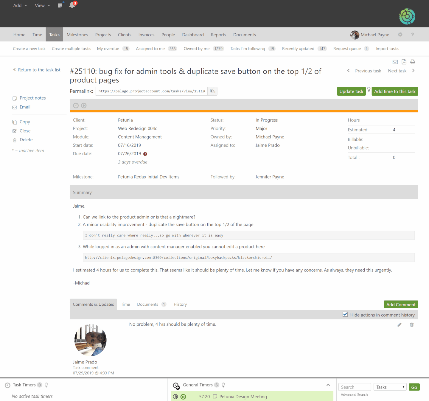 Intervals screenshot - 10 de las Mejores Alternativas a Basecamp Para la Colaboración en Equipo