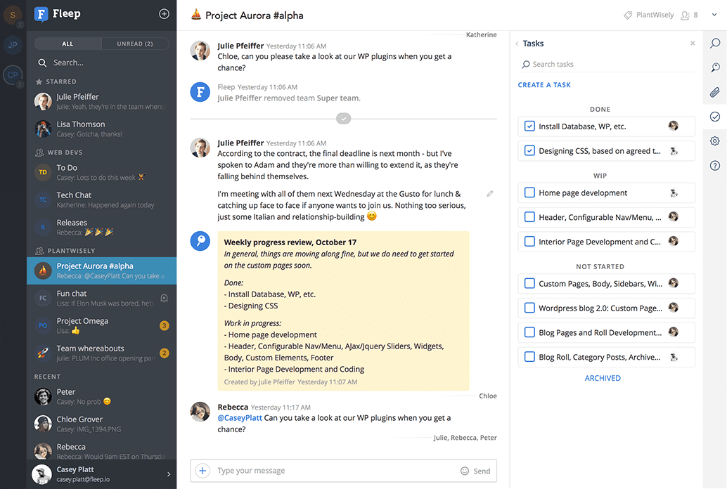 Fleep screenshot - 15 Best Online Communication Tools For Business In 2021
