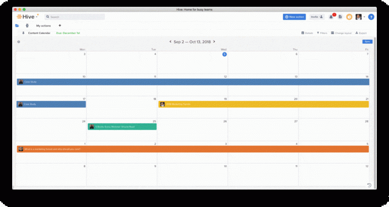 hive screenshot - microsoft project alternatives