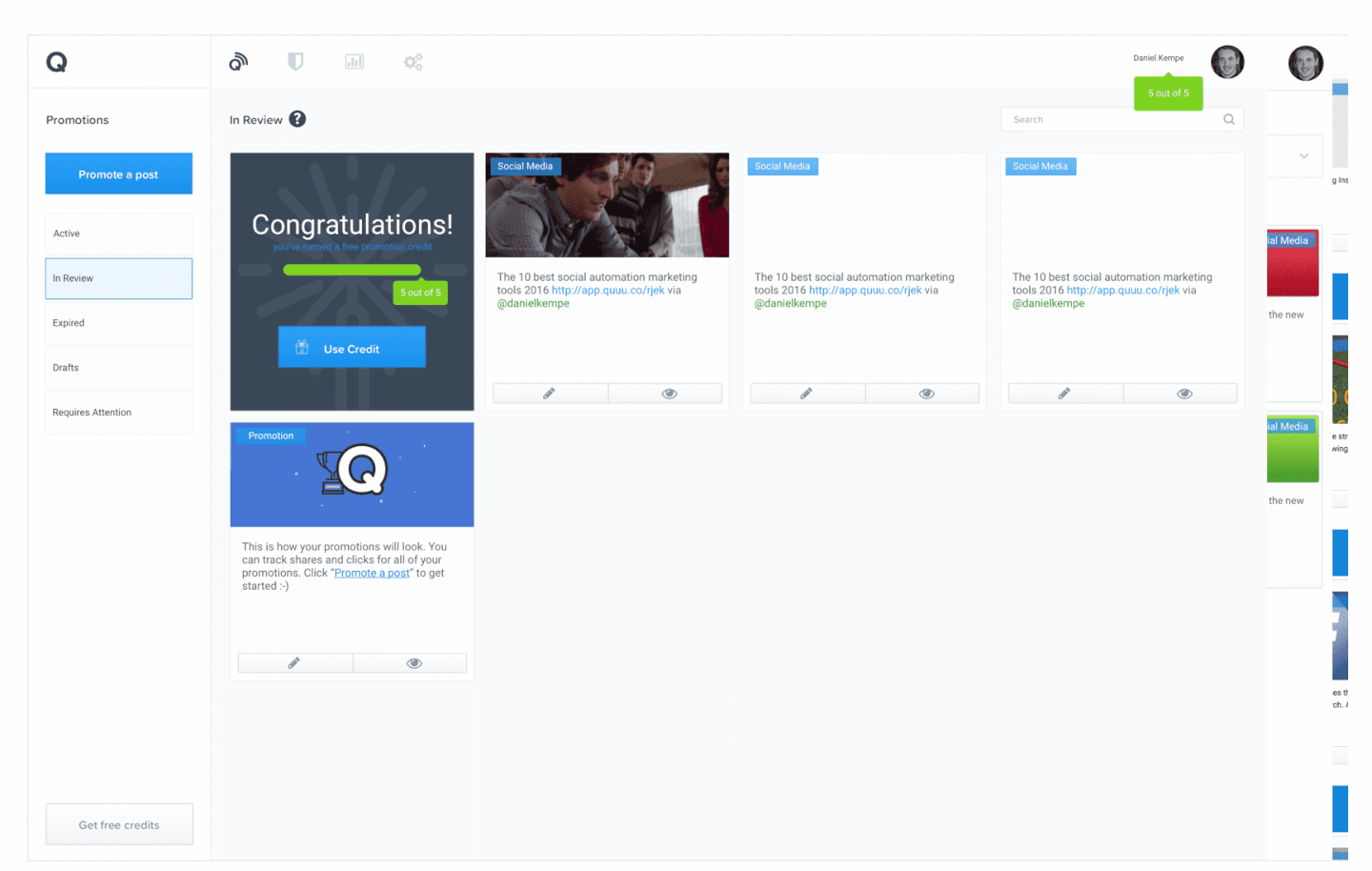 QuuuPromote screenshot - Die besten Productivity Apps: Steigere 2020 deine Produktivität