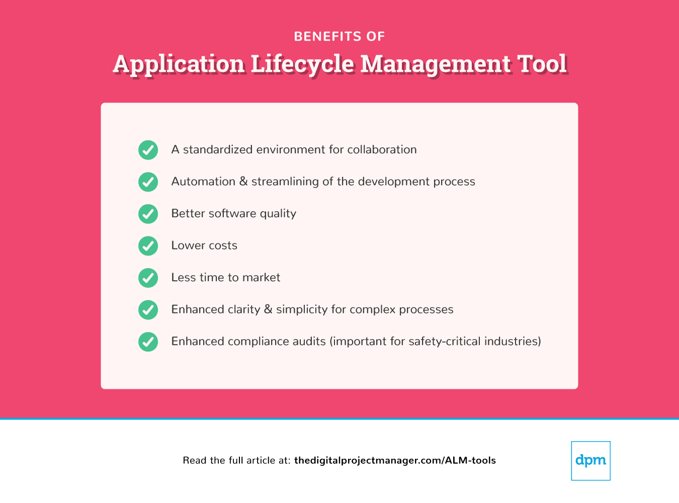 Benefits of Application Lifecycle Management Tool