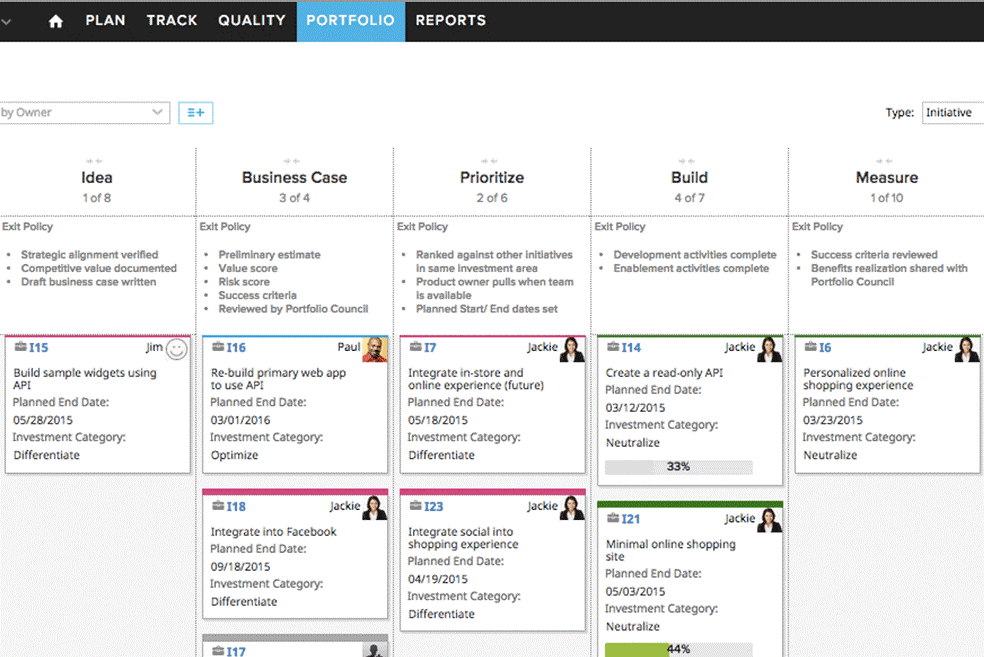 CA Agile Central screenshot - 10 outils ALM pour réaliser de meilleurs projets