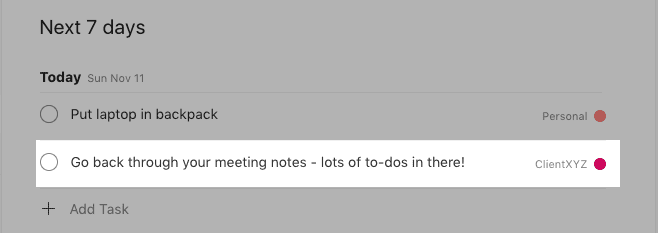 personal organization system - reminder