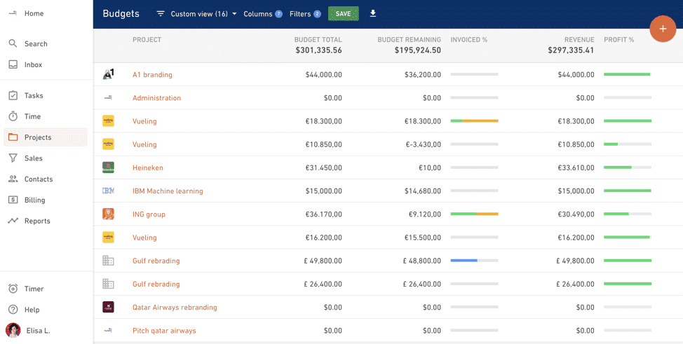 Productive screenshot - Project scheduling software