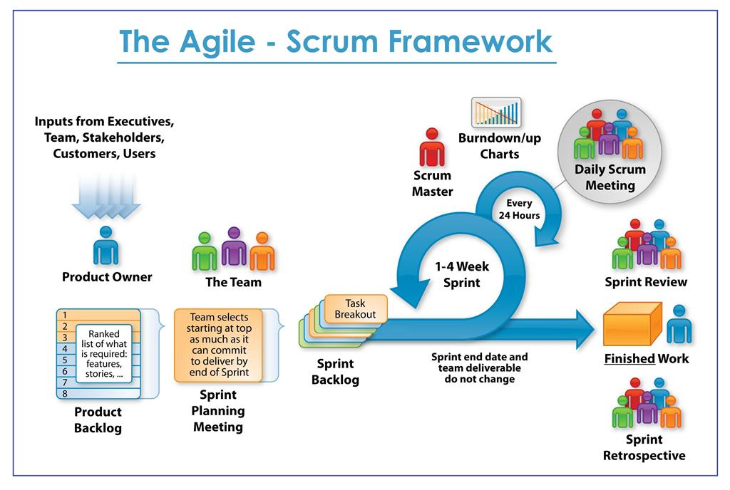 agile scrum framework infographic
