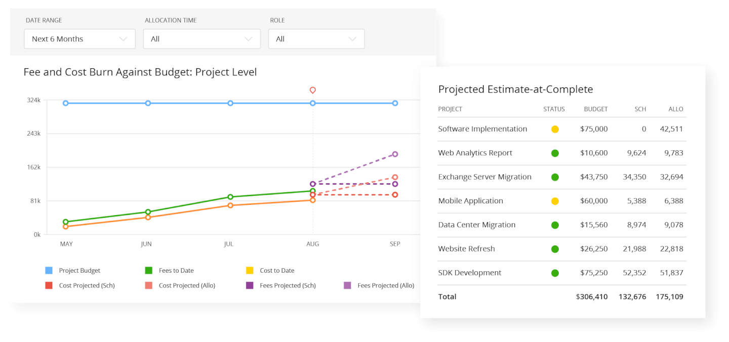 Mavenlink Project Financial Screenshot