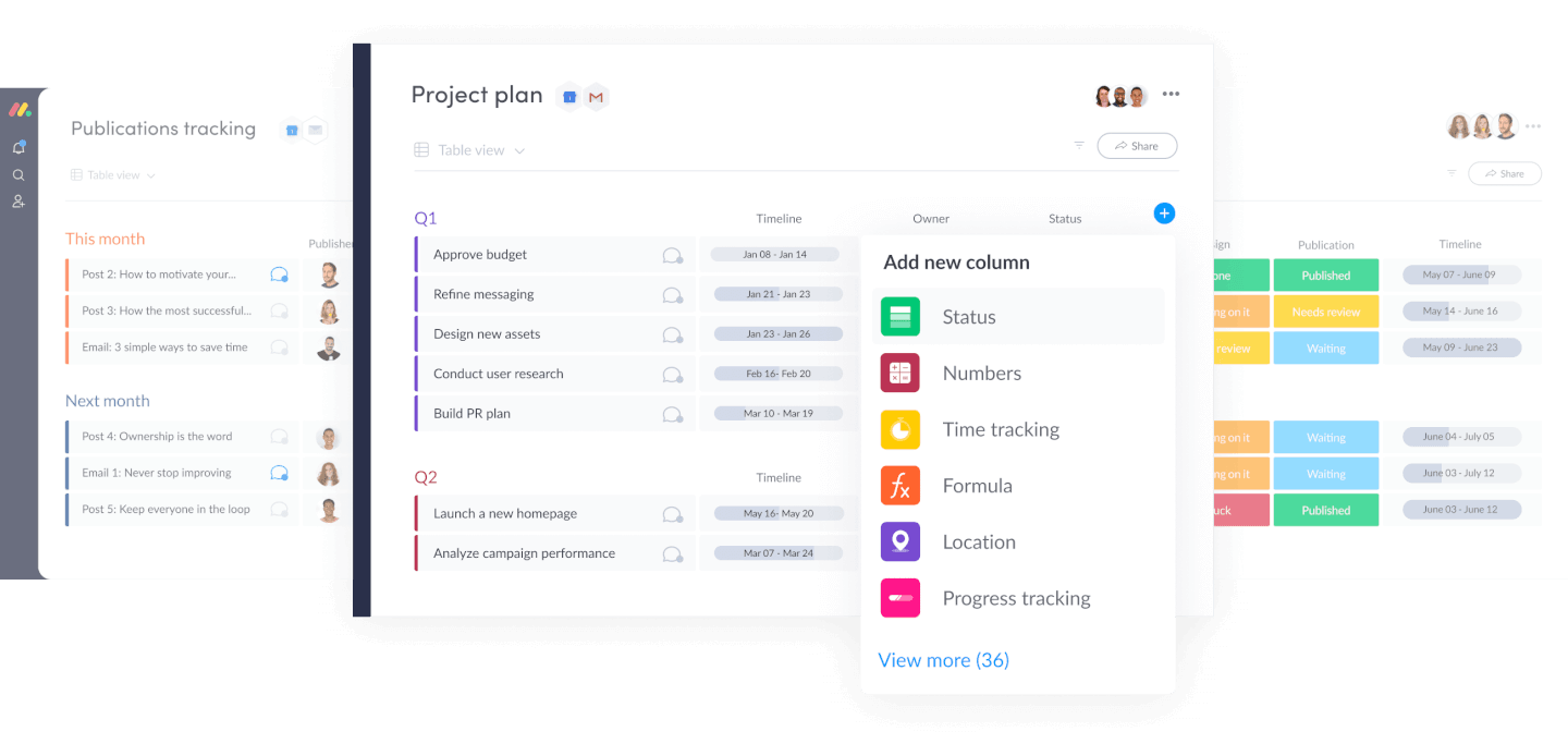 monday.com screenshot one of the best task management apps