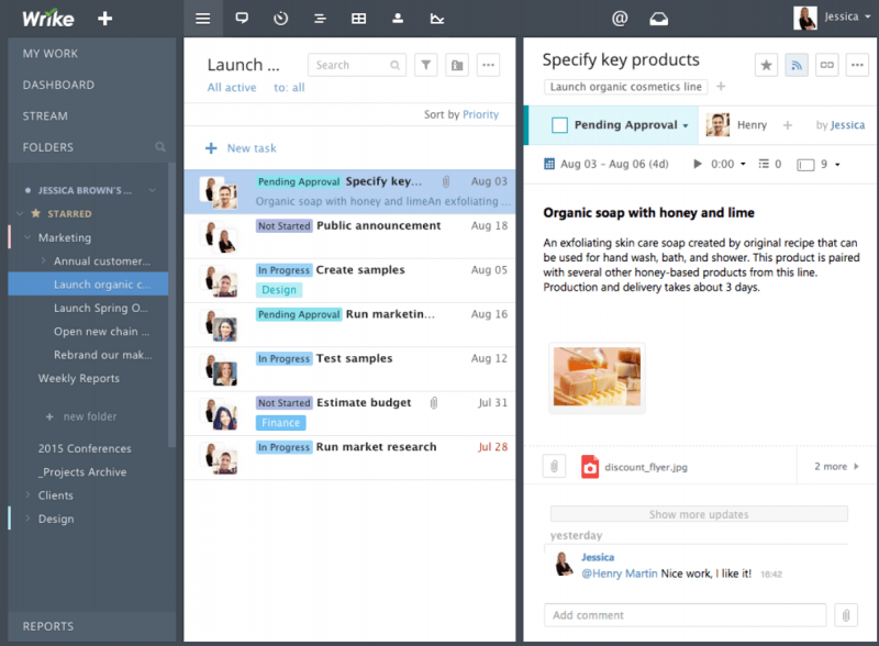Wrike screenshot