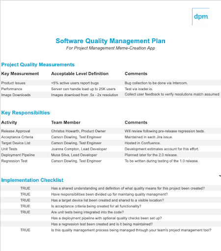 how to develop a quality management plan  the digital