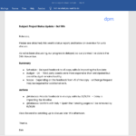 Status Report Email Sample Screenshot
