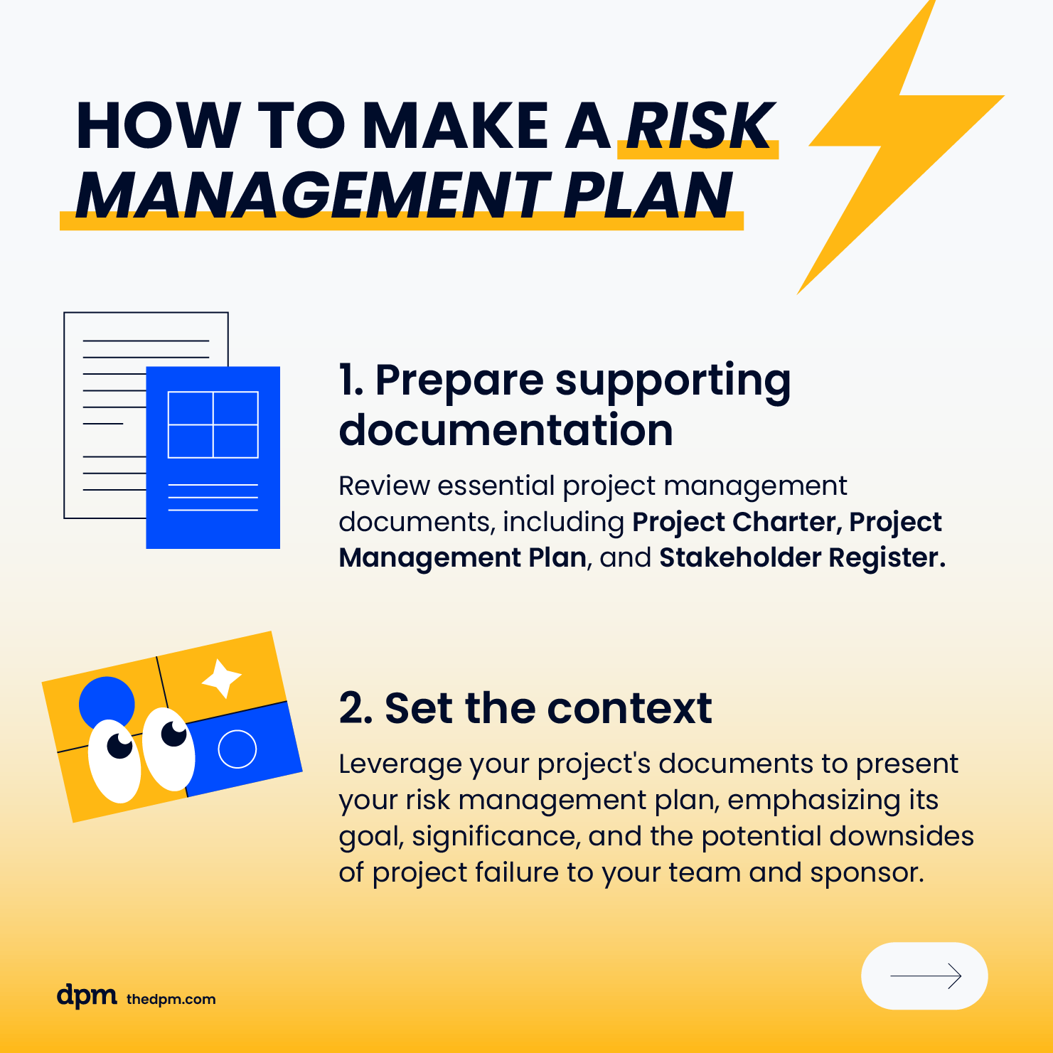 how to make a risk management plan step 1 and 2