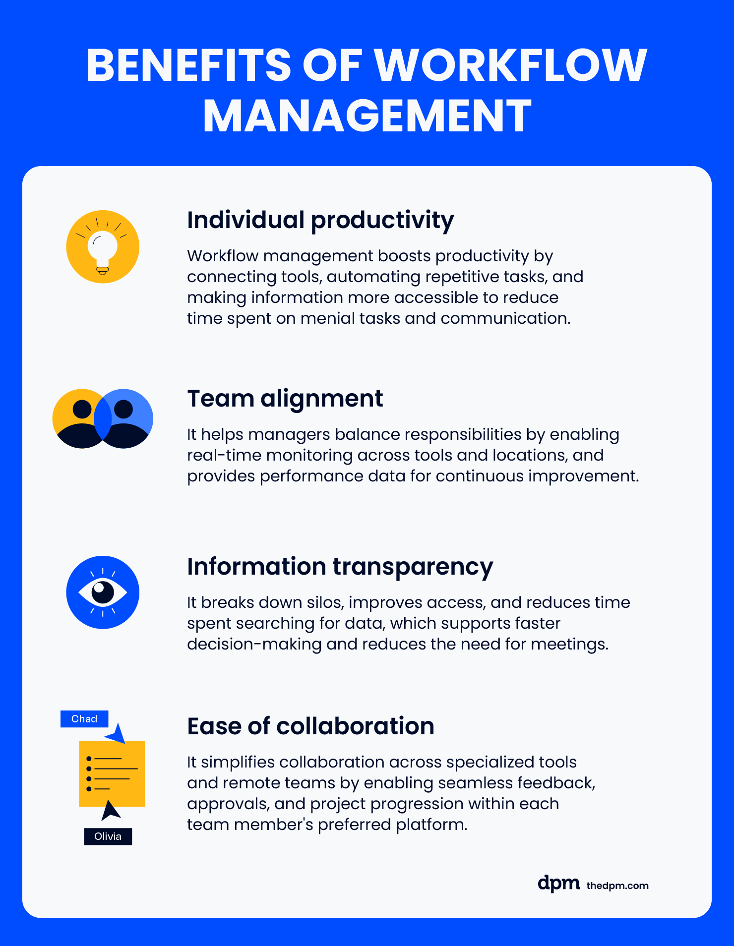 the benefits of workflow management