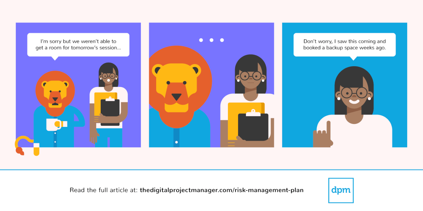comic showing why risk management plans are important