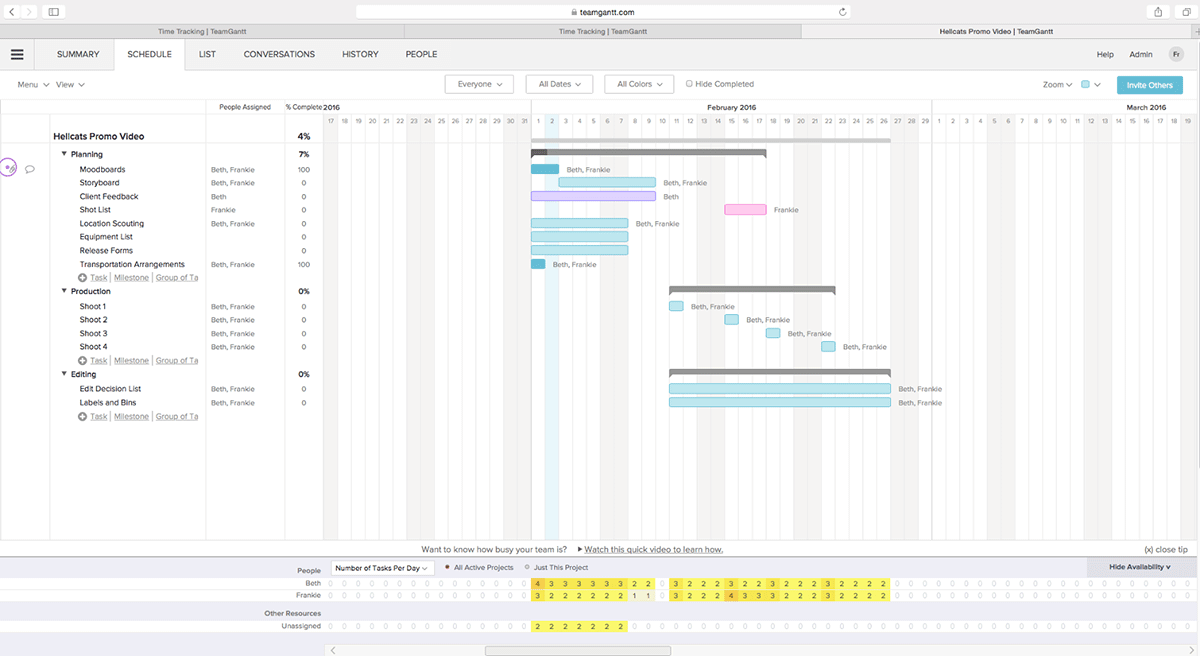TeamGantt screenshot - 10 Best Agency Management System Tools Of 2020