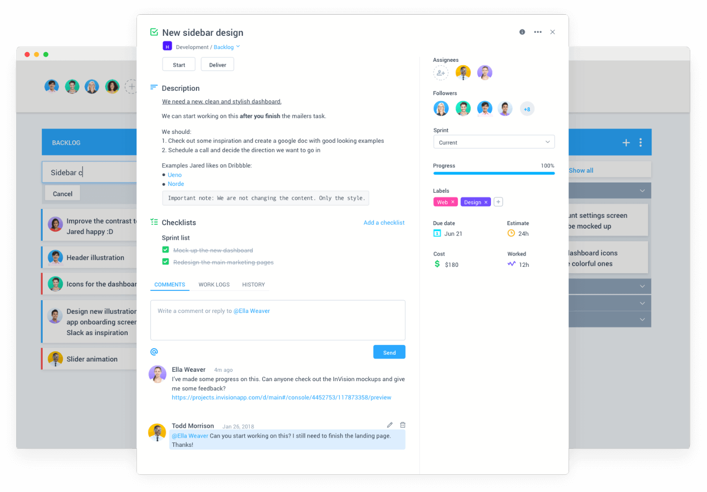 Hubstaff screenshot - 10 Best Kanban Tools Of 2020 (Best Trello Alternatives)