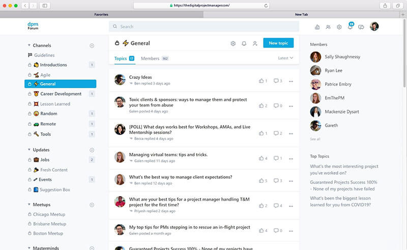 dpm membership forum screenshot