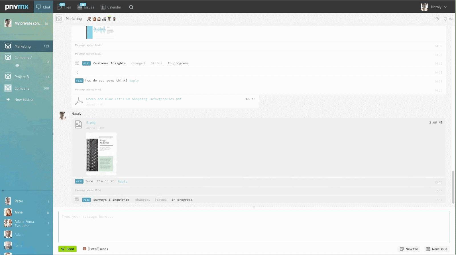 PrivMX lets you preview Screenshot