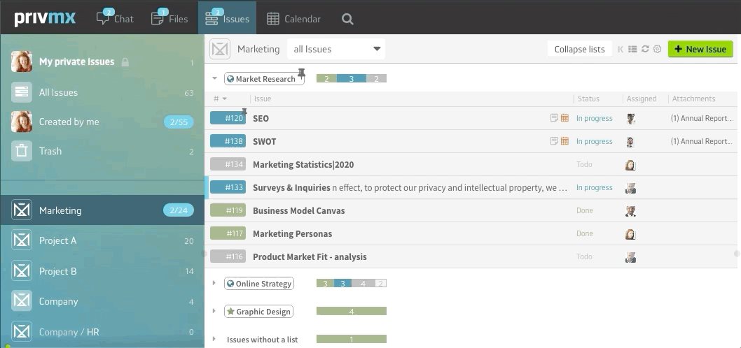PrivMX kanban Screenshot