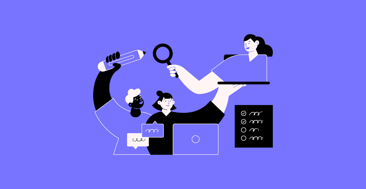 illustration of a cross-functional team working together