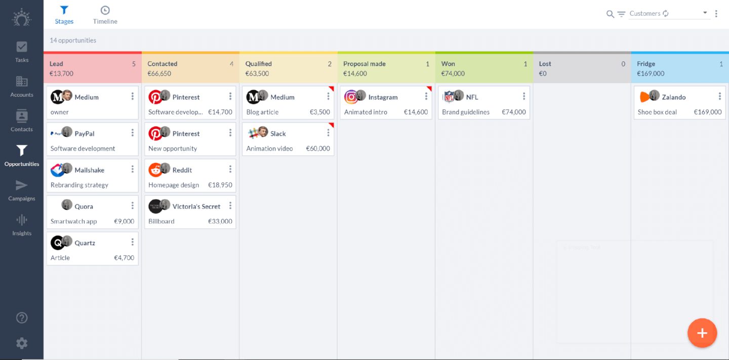 Salesflare screenshot - Les 10 meilleurs GRC pour les petites entreprises en 2020