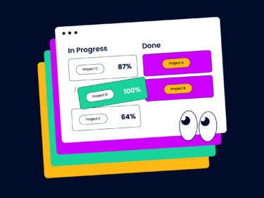 project status report showing in progress and done work