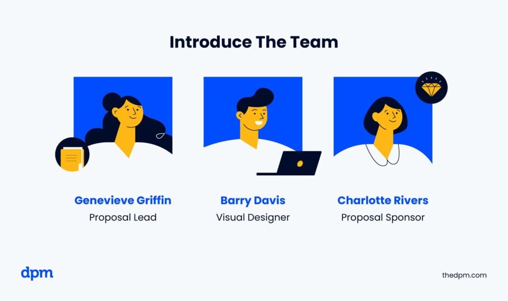 illustration of proposal team members