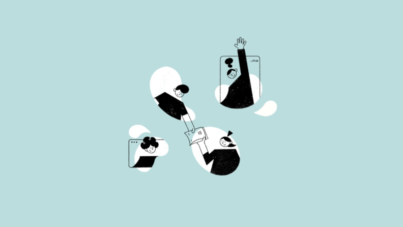 Graphic Of Virtual Collaboration
