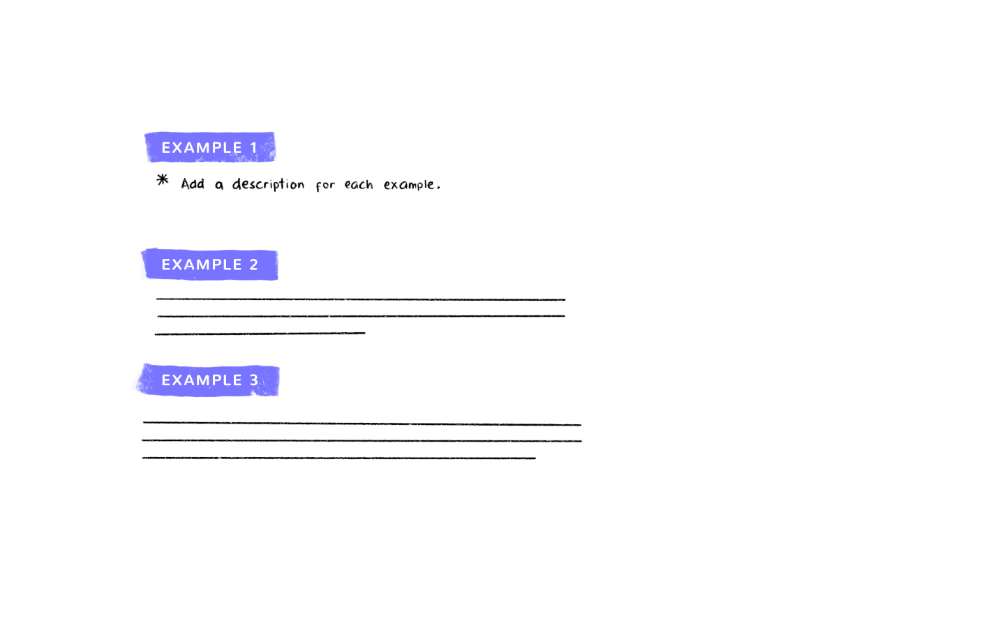 illustration of a proposal section showing examples of past work