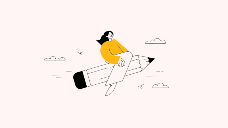 illustration of a project manager flying on a pencil for what is the purpose of a project kickoff meeting