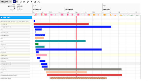 Gantt Chart Style Resource Management Plan Screenshot