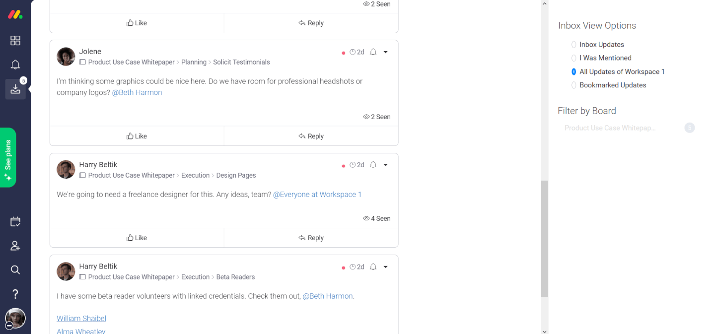 Screenshot Of Monday In Depth - inbox