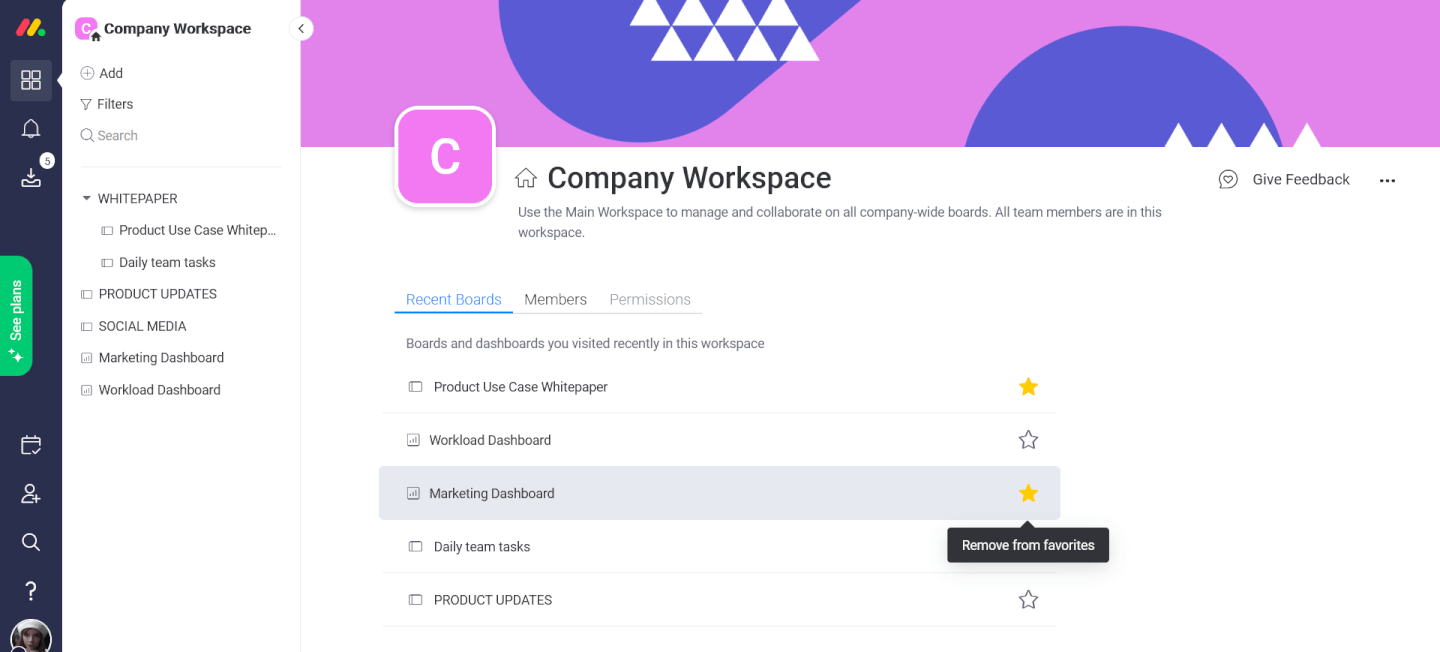 Monday In Depth - dashboard screenshot