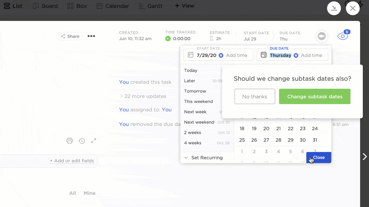 ClickUp Time Management Gif