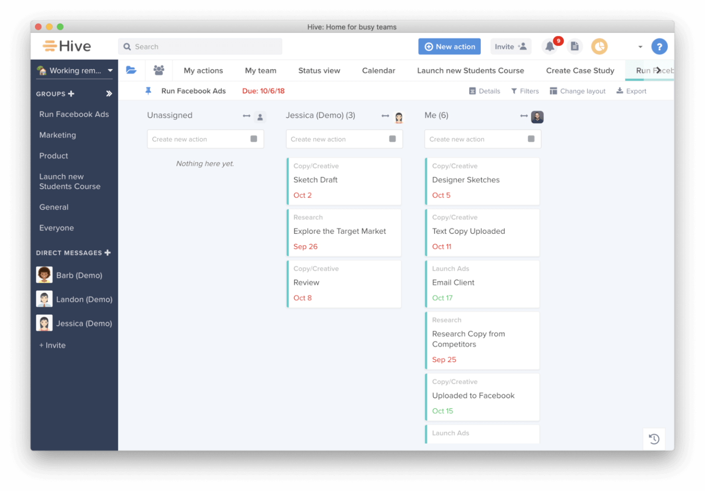 Hive Kanban Charts Screenshot