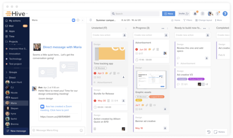 Hive Real-Time Communication Screenshot