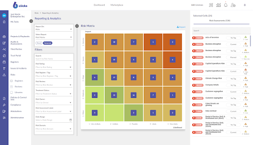 6clicks Enterprise Risk Management Screenshot