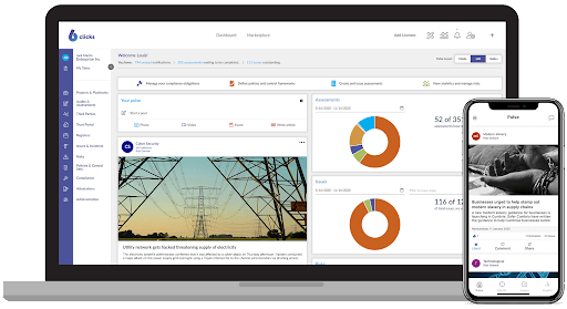 Employee Awareness Of risk With 6clicks Screenshot