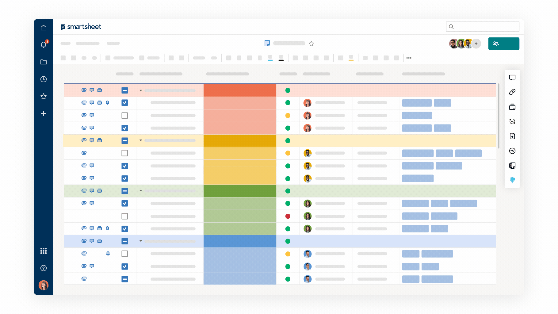 gif of the smartsheet gantt chart morphing into multiple views such as kanban boards and task lists