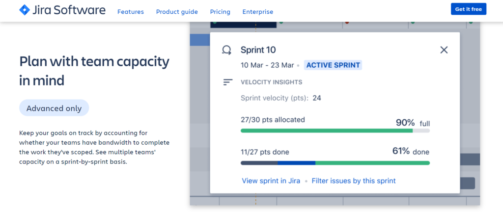 Jira Epics Stories Progress Screenshot
