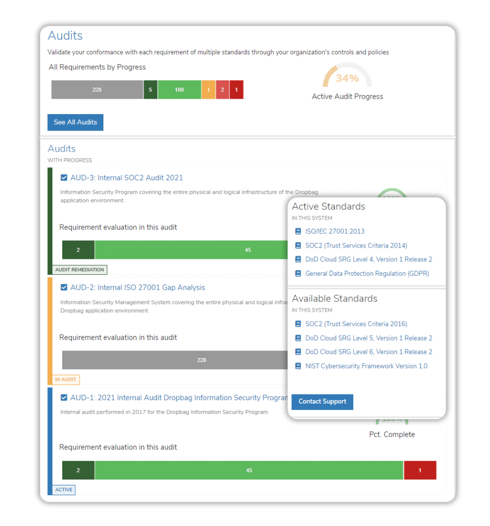 StandardFusion Audit Management Screenshot
