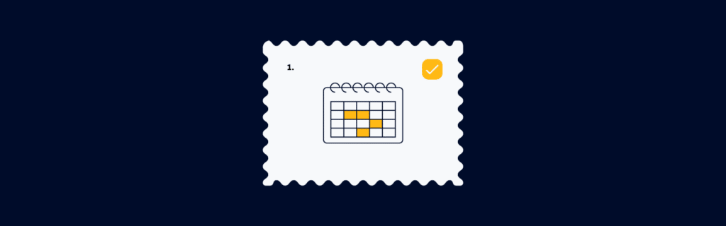 illustration of a calendar with specific days of the week highlighted
