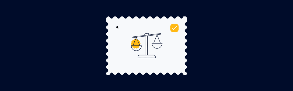 illustration of weight scales with one side highlighted