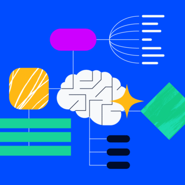 illustration of a brain with charts and graphics connected to it for benefits of mind mapping
