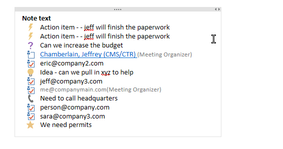 onenote summary page example screenshot